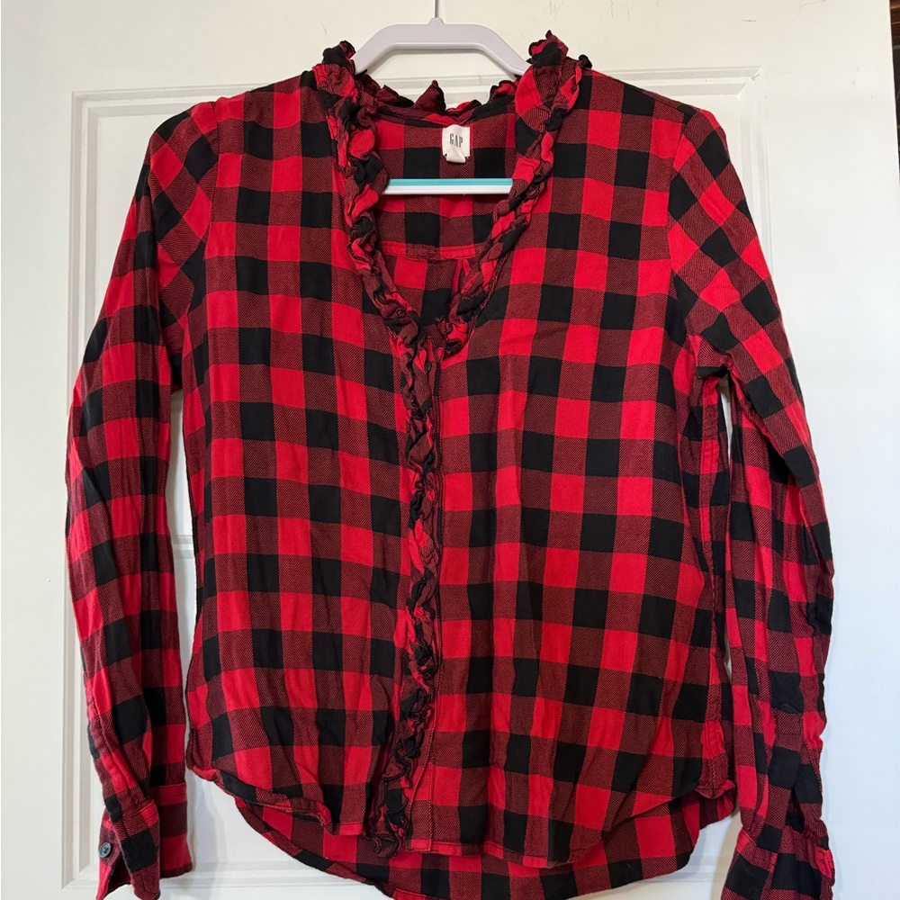 Buffalo Check Gap Medium Long Sleeve Button Up Shirt